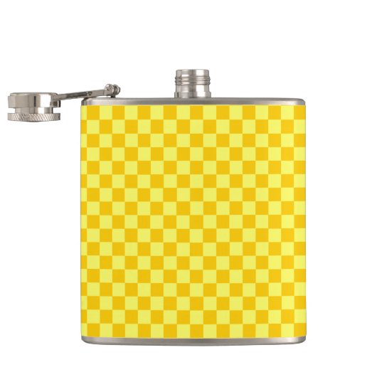 Yellow Combination Checkerboard von ShirleyTaylor Flachmann (Geöffnet)