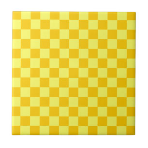 Yellow Combination Checkerboard von ShirleyTaylor Fliese