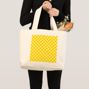 Yellow Combination Checkerboard von ShirleyTaylor Jumbo Stoffbeutel