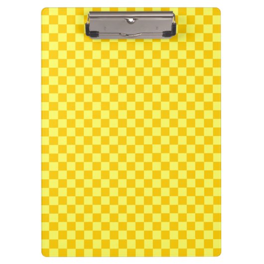 Yellow Combination Checkerboard von ShirleyTaylor Klemmbrett (Vorderseite)