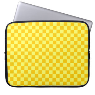 Yellow Combination Checkerboard von ShirleyTaylor Laptopschutzhülle