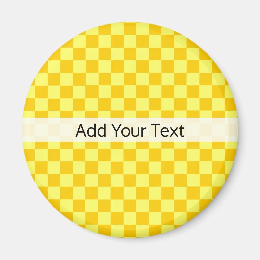 Yellow Combination Checkerboard von ShirleyTaylor Magnet (Vorne)