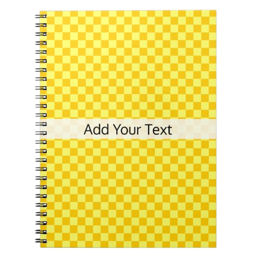 Yellow Combination Checkerboard von ShirleyTaylor Notizblock (Vorderseite)