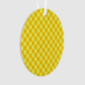 Yellow Combination Checkerboard von ShirleyTaylor Ornament (Vorderseite)