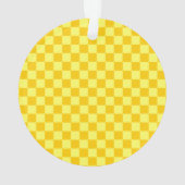 Yellow Combination Checkerboard von ShirleyTaylor Ornament (Rückseite)