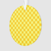 Yellow Combination Checkerboard von ShirleyTaylor Ornament (Vorderseite)