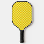 Yellow Combination Checkerboard von ShirleyTaylor Pickleball Schläger (Rückseite)
