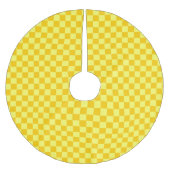 Yellow Combination Checkerboard von ShirleyTaylor Polyester Weihnachtsbaumdecke (Vorderseite)