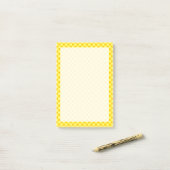 Yellow Combination Checkerboard von ShirleyTaylor Post-it Klebezettel (Auf Schreibtisch)