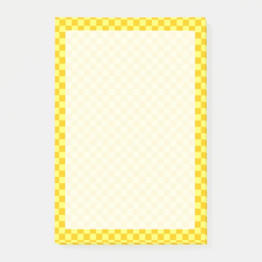Yellow Combination Checkerboard von ShirleyTaylor Post-it Klebezettel (Vorderseite)