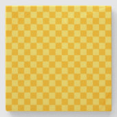 Yellow Combination Checkerboard von ShirleyTaylor Steinuntersetzer (Vorderseite)
