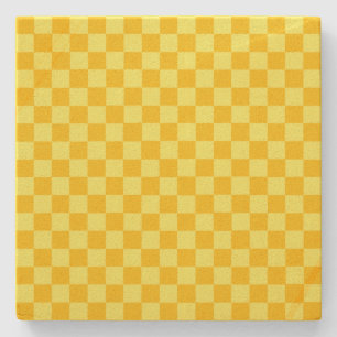 Yellow Combination Checkerboard von ShirleyTaylor Steinuntersetzer