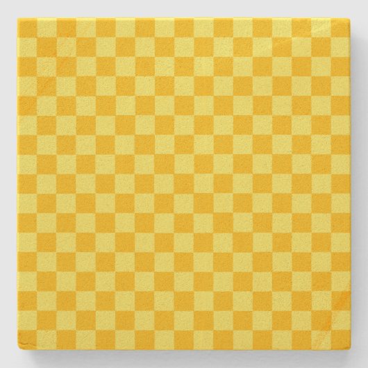 Yellow Combination Checkerboard von ShirleyTaylor Steinuntersetzer (Vorderseite)
