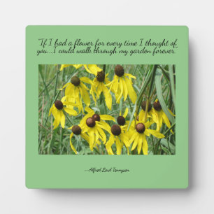 Yellow Coneflowers Gedanken Ihrer Tabletop Plaque Fotoplatte