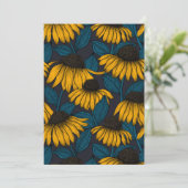 Yellow coneflowers on dark blue (Stehend Vorderseite)