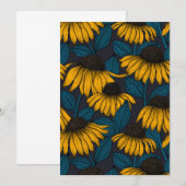 Yellow coneflowers on dark blue (Vorne/Hinten)