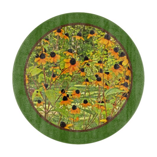 Yellow Conefwers Glass Cutting Board Schneidebrett (Vorderseite)