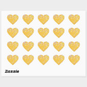 Yellow Confetti Heart Sticker (Blatt)