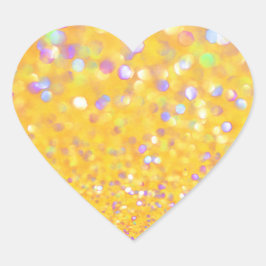 Yellow Confetti Heart Sticker