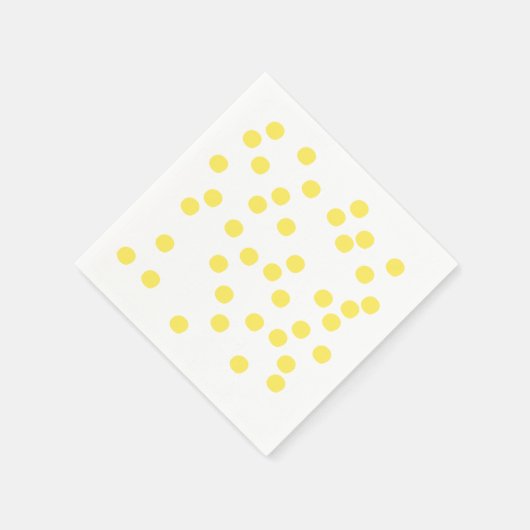 Yellow Confetti / Punkte Serviette (Ecke)