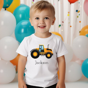 Yellow Construction Car Bagger Family Geburtstag Baby T-shirt