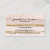 Yellow cookie Sales artisan cake cupcake shop Visitenkarte (Rückseite)