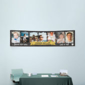 Yellow Cool Chalkboard Milestone Fotos Abschluss Banner (Messeveranstaltung)