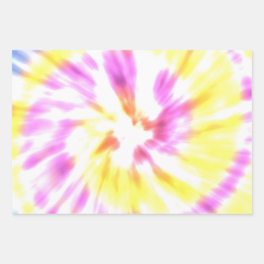 Yellow Coral Aqua Gefärbte Krawatte Geschenkpapier Set (Vorderseite 2)