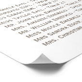 Yellow Coral Aqua Mint Foto Hochzeitsdiagramm Poster (Ecke)