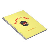Yellow Cover personalisierte Schule Ninja Notebook Notizblock (Rechte Seite)
