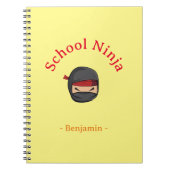 Yellow Cover personalisierte Schule Ninja Notebook Notizblock (Vorderseite)