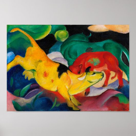 Yellow Cow by Franz Marc Poster (Vorne)