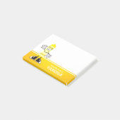 Yellow Crayon Personalisiert Post-it Klebezettel (angewinkelt)