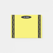 Yellow Crayon Teacher School Student Klasse Post-it Klebezettel (Vorderseite)