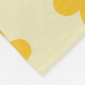 Yellow Cream Tropical Floral Botanic Summer Fleecedecke (Ecke)