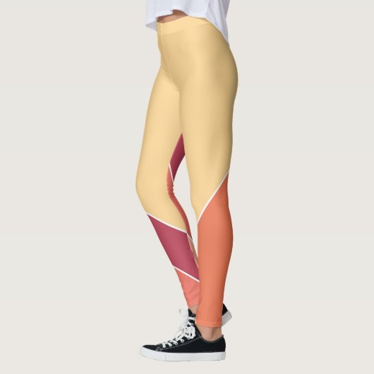 Yellow Creamsicle Citrus Eleganter Sommer Leggings (Links)