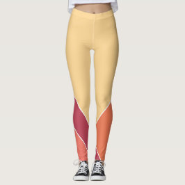 Yellow Creamsicle Citrus Eleganter Sommer Leggings