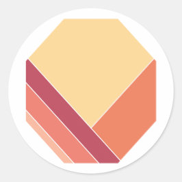 Yellow Creamsicle Citrus Eleganter Sommer Runder Aufkleber