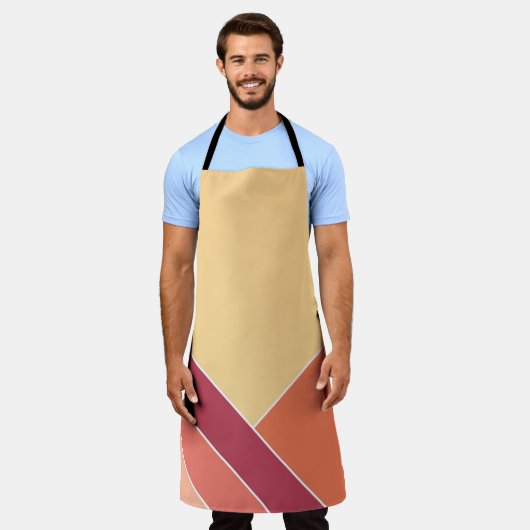 Yellow Creamsicle Citrus Eleganter Sommer Schürze (Getragen)