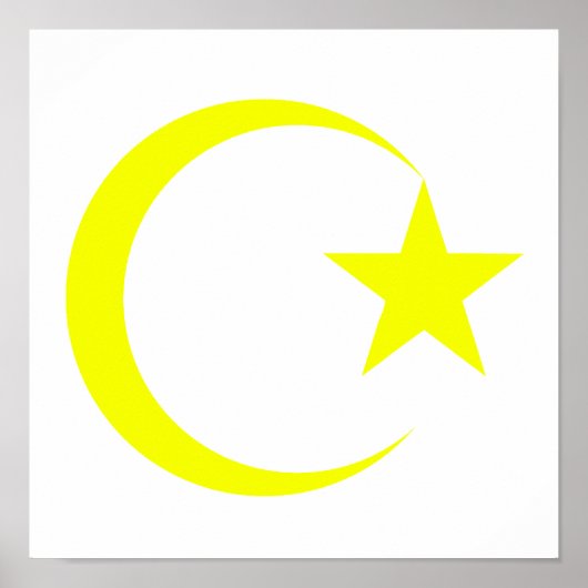 Yellow Crescent & Star.png Poster (Vorne)
