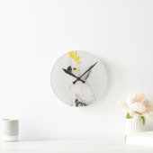 Yellow Crested Cockatoo Clock Runde Wanduhr (Zuhause)
