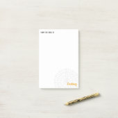 Yellow Crochet Chart Post-it Klebezettel (Auf Schreibtisch)