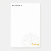 Yellow Crochet Chart Post-it Klebezettel (Vorderseite)