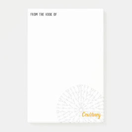 Yellow Crochet Chart Post-it Klebezettel