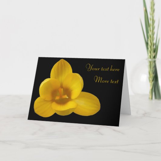 Yellow Crocus Custom Grußkarte Karte (Vorderseite)