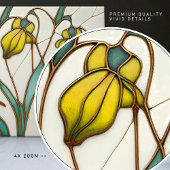 Yellow Crocus Wall Deco, Jugendstil Art Deco Fliese