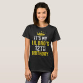 Yellow Crown 12th Bday For Brother From Sister Bro T-Shirt (Vorne ganz)
