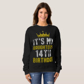 Yellow Crown 14th Bday For Daughter From Mom Dad Sweatshirt (Vorne ganz)