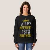 Yellow Crown 16th Bday For Nephew From Aunt Uncle Sweatshirt (Vorne ganz)
