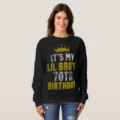 Yellow Crown 70th Bday For Brother From Sister Bro Sweatshirt (Vorne ganz)